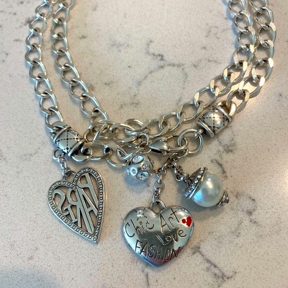Silver Heart Charm Necklace CLOSEOUT - Picture 3 of 4